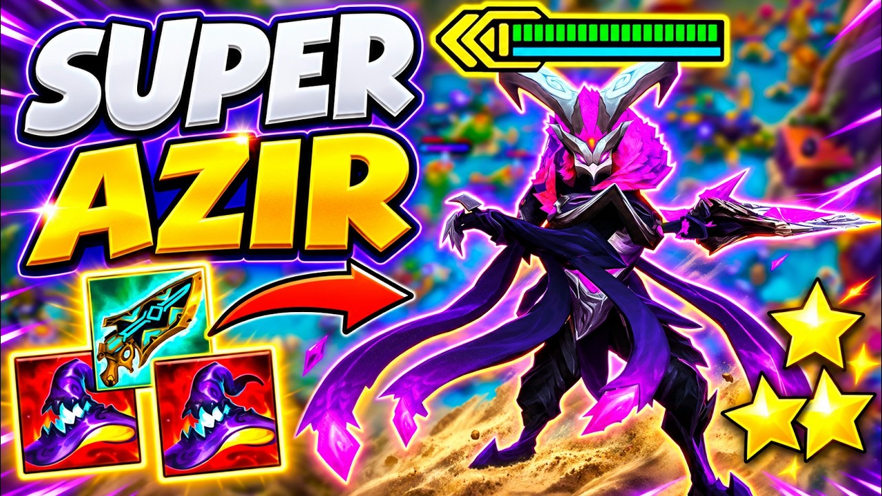 😱 ¡¡AZIR al 3 está ROTO!! COMPO SIN SENTIDO - TFT Set 18